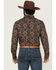 Image #4 - Gibson Men's Reward Medallion Print Long Sleeve Snap Western Shirt, Black, hi-res