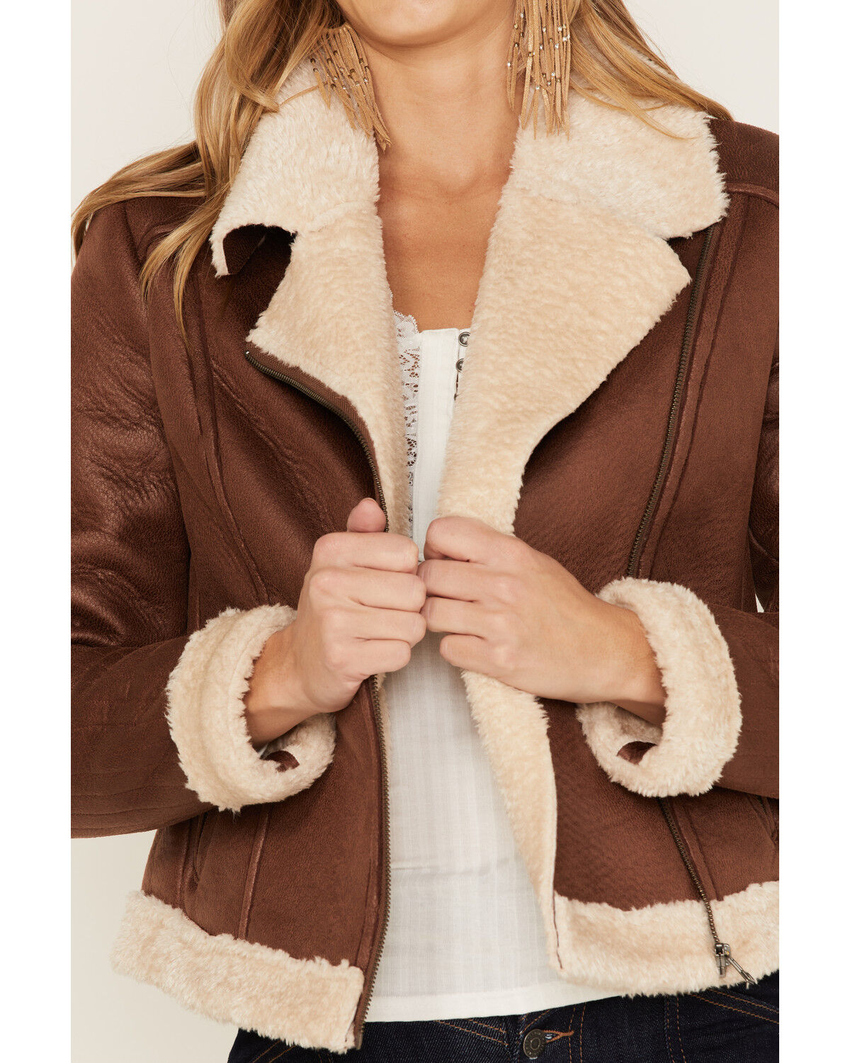 Image #4 - Idyllwind Women's Faux Leather & Shearling Jacket, , hi-res