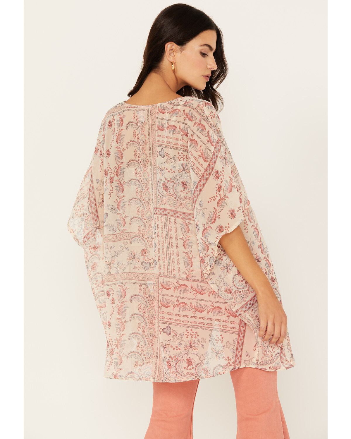 Image #4 - Shyanne Women's Americana Cami & Kimono Set, Cream, hi-res