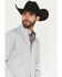 Image #2 - Cinch Men's Striped Print Tencel Long Sleeve Button-Down Western Shirt, White, hi-res