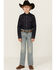 Image #1 - Rock & Roll Denim Boys' Two Tone Bootcut Denim Jeans, Blue, hi-res