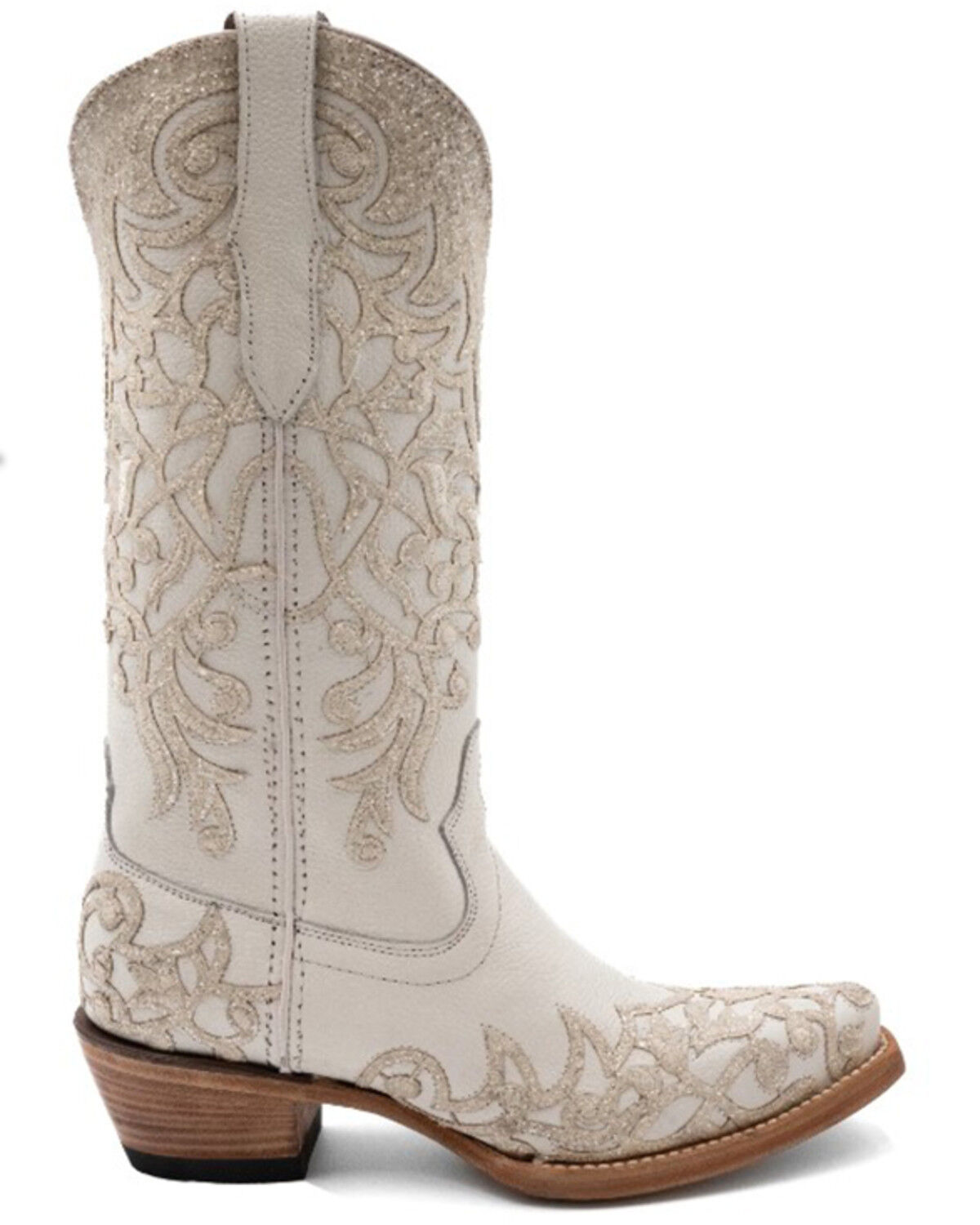 Image #2 - Ferrini Women's Starlight Western Boots - Snip Toe, White, hi-res