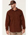 Image #1 - Hawx Men's Solid Mahogany Twill Snap Long Sleeve Work Shirt - Big, Mahogany, hi-res