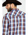 Image #5 - Cowboy Hardware Men's Multi Large Plaid Long Sleeve Western Shirt, Orange, hi-res