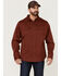 Image #2 - Brothers and Sons Men's Weathered Twill Solid Long Sleeve Button-Down Western Shirt  , Red, hi-res