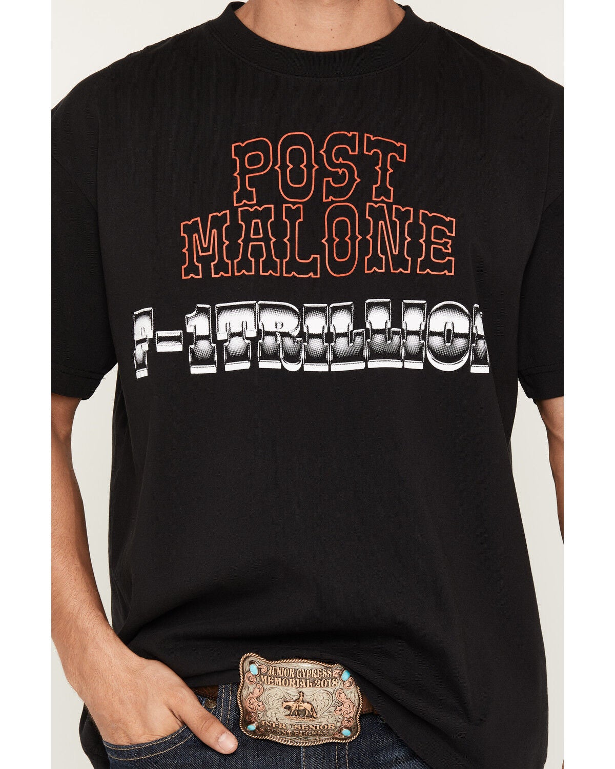 Image #3 - Post Malone Men's F-1 Trillion Short Sleeve Graphic T-Shirt, Black, hi-res
