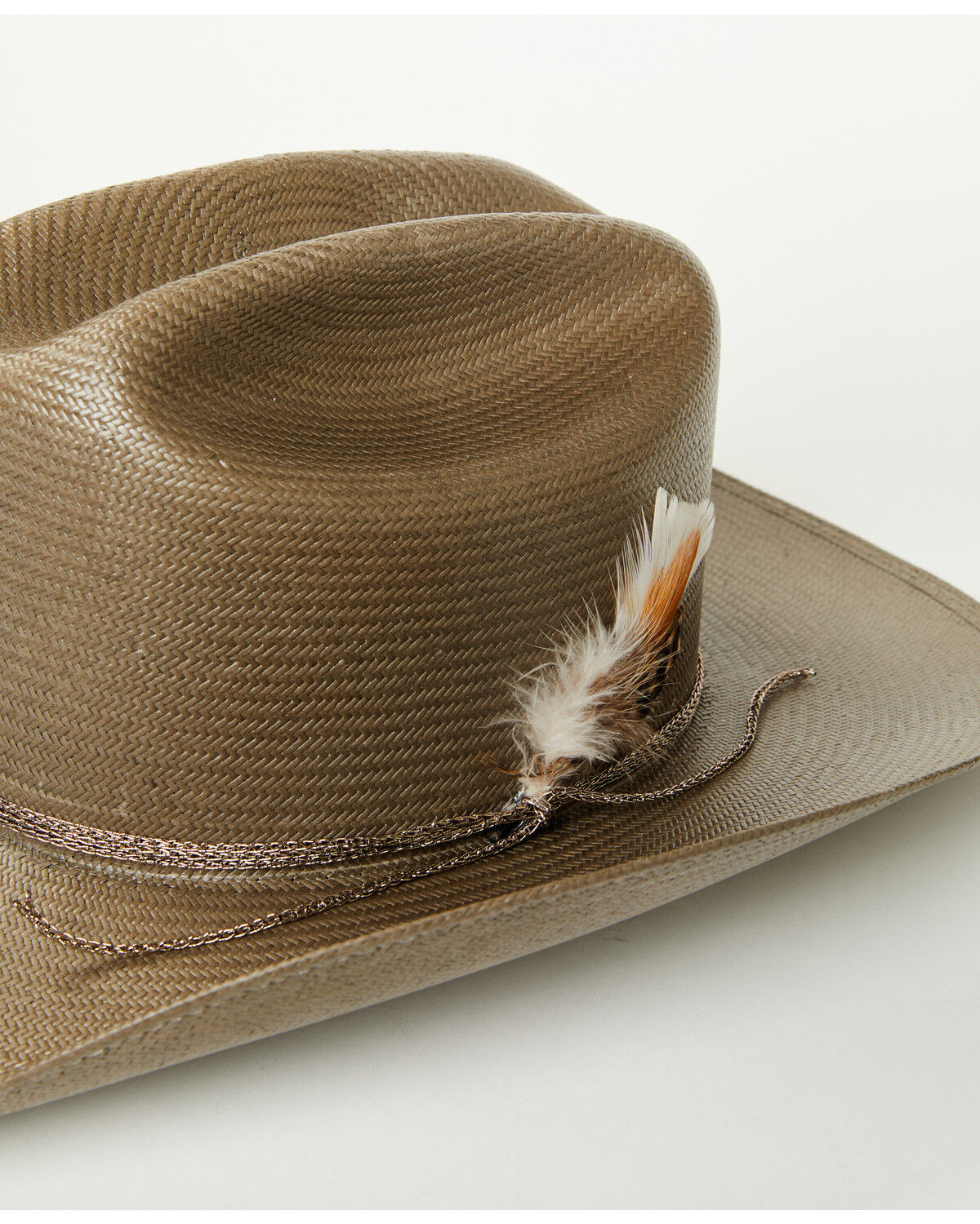 Image #2 - Charlie 1 Horse X Lainey Wilson Women's Hold My Halo Straw Cowboy Hat, Silver, hi-res