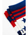 Image #3 - RANK 45® Girls' Stars & Stripes Crew Socks - 2-Pack, Red/white/blue, hi-res