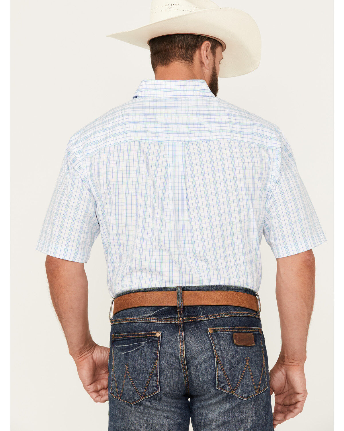Image #4 - Wrangler Men's Classic Plaid Print Short Sleeve Button-Down Western Shirt - Big, , hi-res
