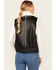 Image #4 - Ashley Women's Faux Leather Aviator Sherpa Zip-Up Vest, Black, hi-res