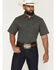 Image #1 - Cody James Men's Shiloh Micro Floral Print Short Sleeve Button-Down Stretch Western Shirt - Big, Black, hi-res