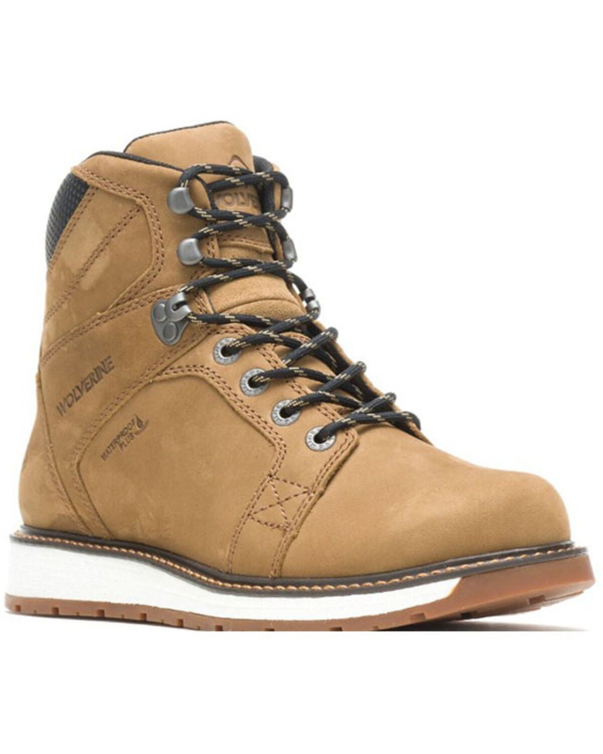 Wolverine Men's Hellcat Coyote Waterproof Work Boots - Soft Toe, Tan, hi-res