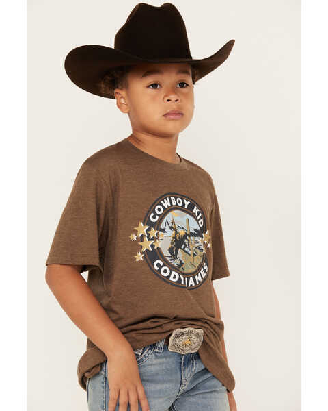 Image #1 - Cody James Men's Cowboy Kid Short Sleeve Graphic T-Shirt, Brown, hi-res