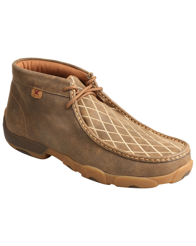 Twisted X Men's Driving Moccasin Shoes - Moc Toe, Brown, hi-res