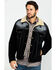 Image #1 - Scully Men's Boar Suede Southwestern Yolk Jean Jacket , Black, hi-res