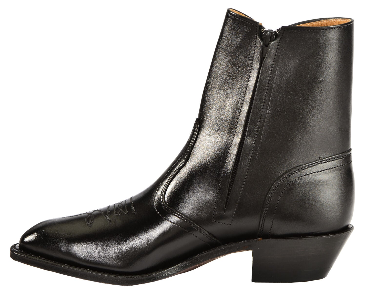 Image #3 - Boulet Men's Side Zip Ankle Boots - Square Toe, Black, hi-res