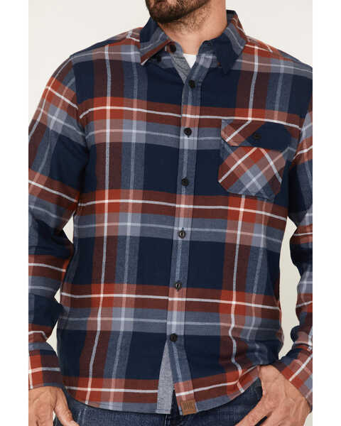 Image #3 - Dakota Grizzly Men's Brock Button Down Long Sleeve Flannel Shirt, Blue/red, hi-res