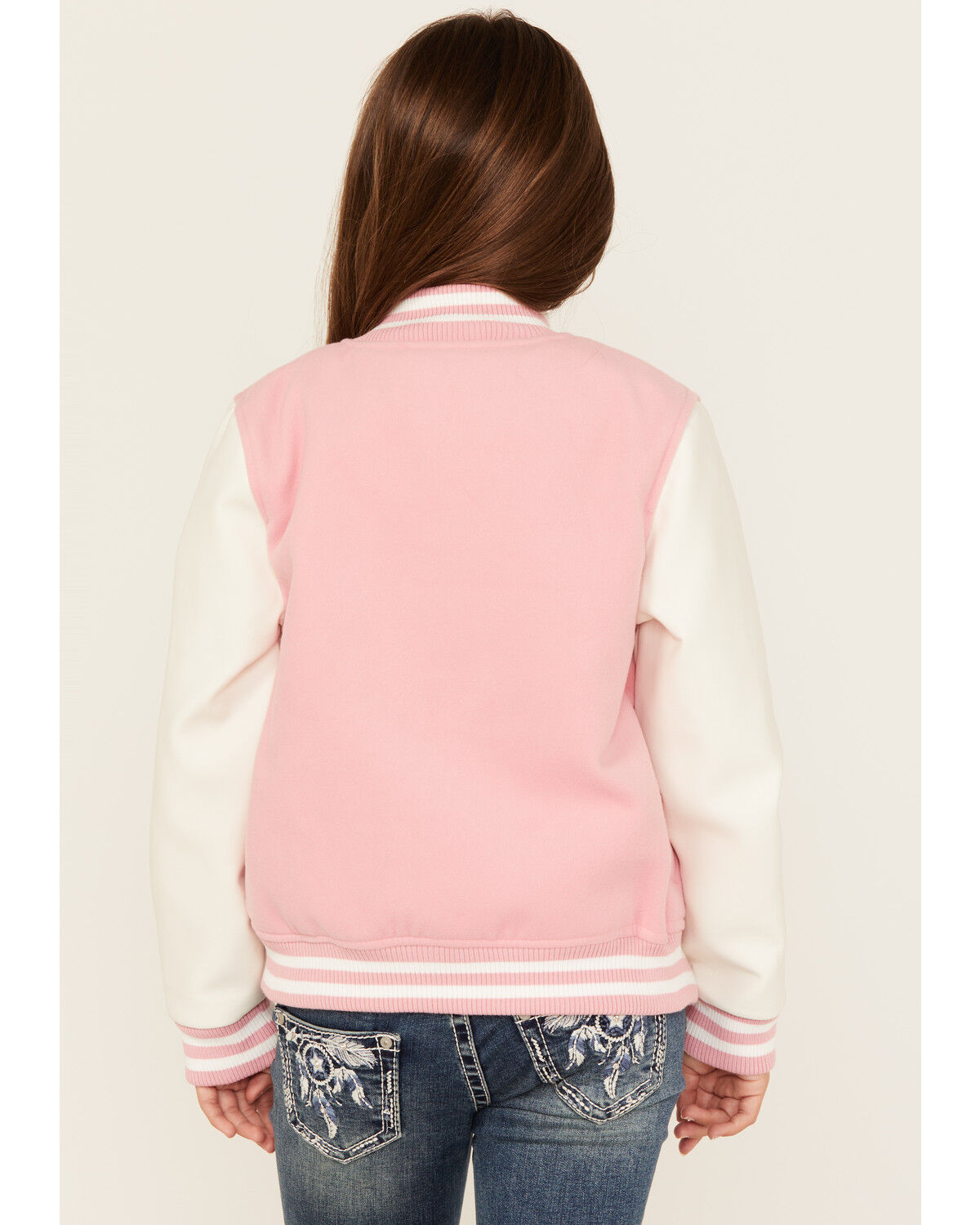 Image #4 - Urban Republic Girls' Varsity Jacket, Pink, hi-res