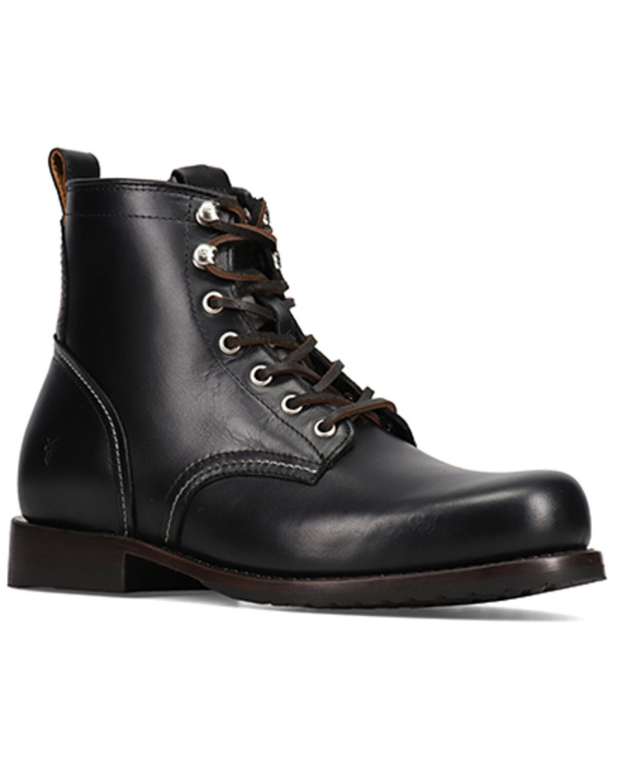 Frye Men's Hudson Workboot Plain Toe Boots - Round Toe, Black, hi-res