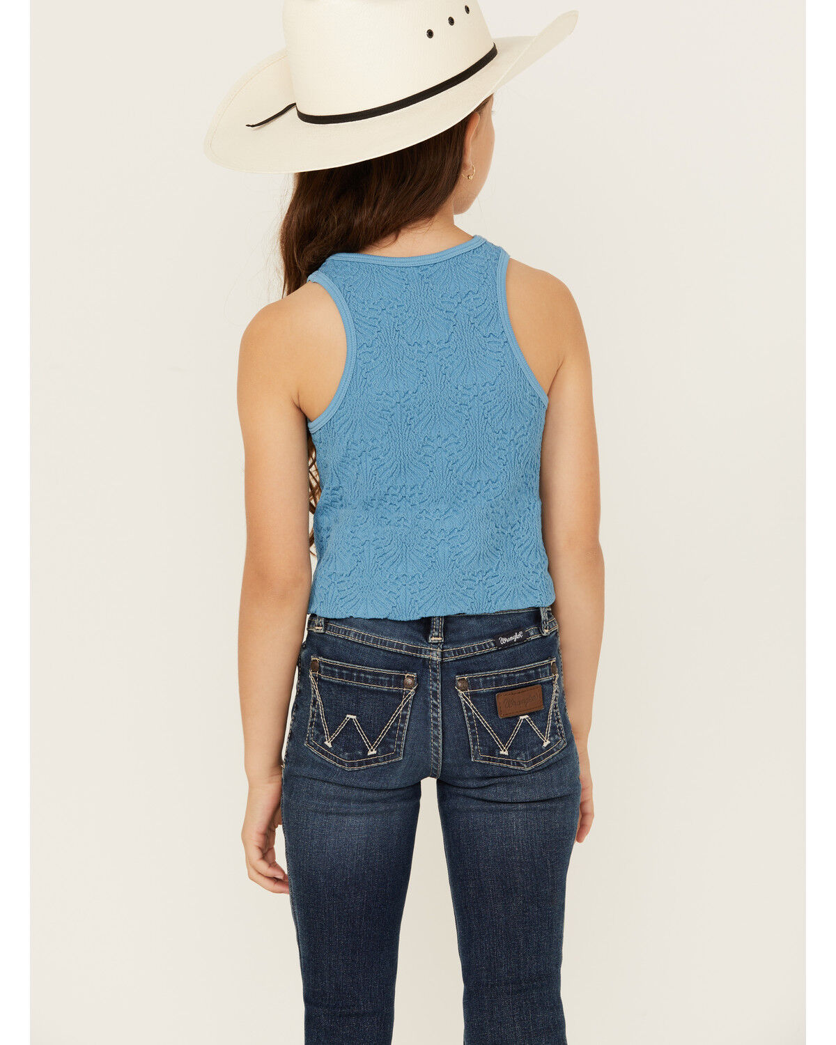 Image #4 - Fornia Girls' High Neck Tank Top, Blue, hi-res