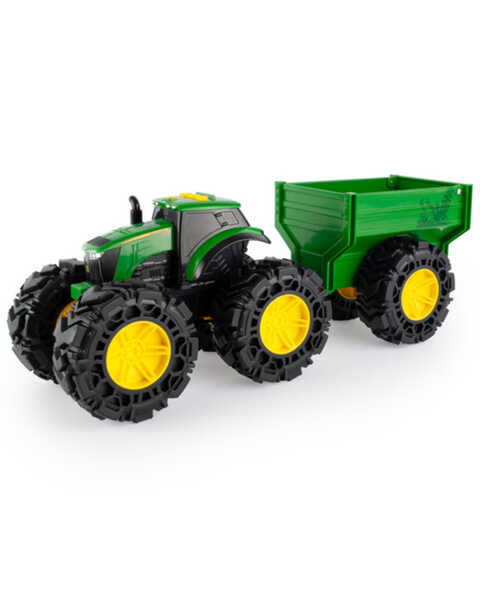 John Deere Monster Threads Tractor with Wagon, Green, hi-res