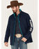 Image #1 - RANK 45® Men's Irwin Logo Softshell Jacket, Blue, hi-res