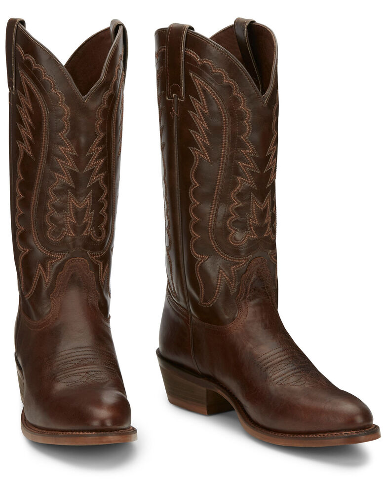 mens cowboy boots dark brown