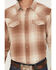 Image #3 - Cody James Men's Smoke Mountain Plaid Print Long Sleeve Snap Flannel Shirt, Lt Brown, hi-res