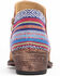 Image #5 - Roper Women's Serape Heel Fashion Booties - Snip Toe, Brown, hi-res