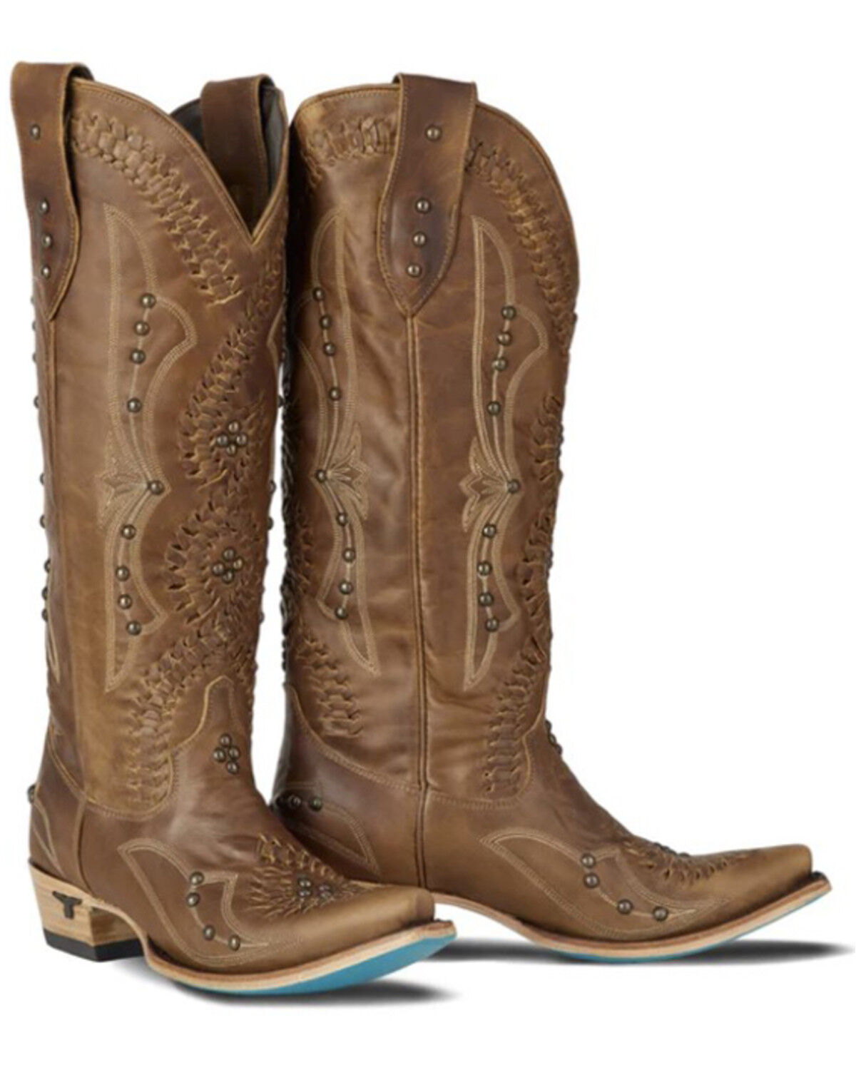 Image #1 - Lane Women's Cossette Tall Western Boots - Snip Toe, Lt Brown, hi-res