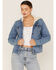 Image #1 - Wrangler Women's Medium Wash Sherpa Lined Denim Jacket, , hi-res