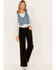 Image #1 - Cleo + Wolf Women's High Rise Loose Corduroy Wide Jeans, Chocolate, hi-res