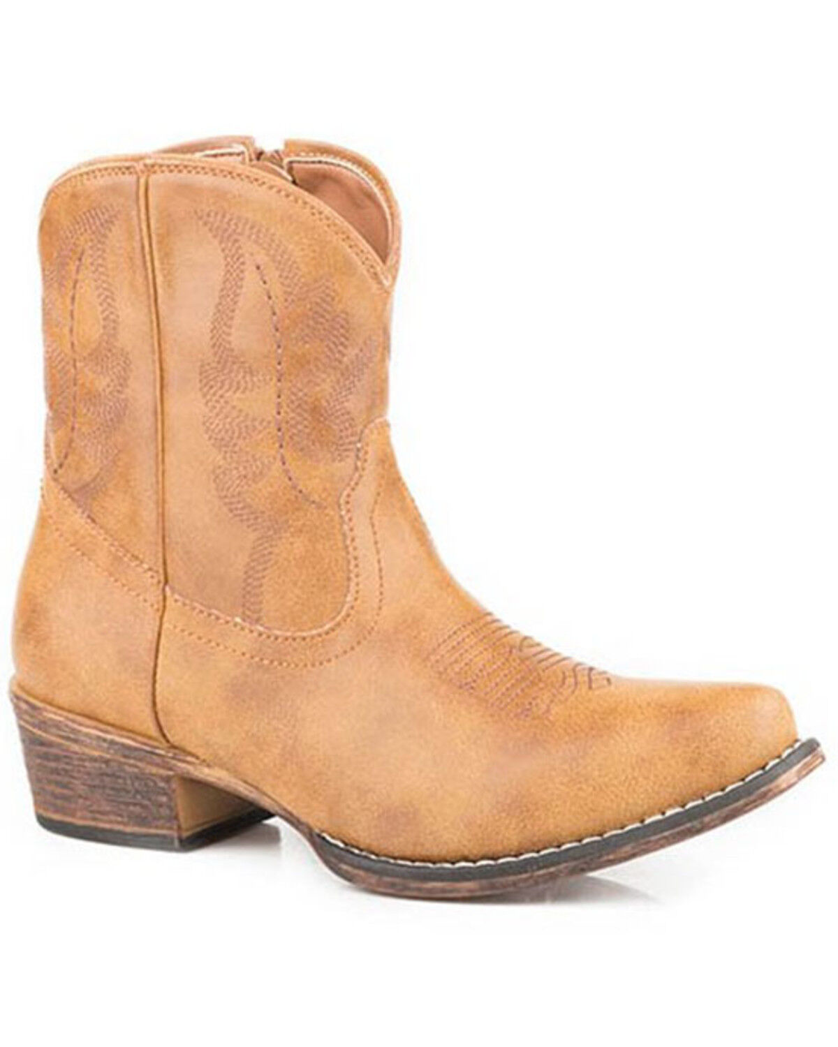 Image #1 - Roper Women's Shay Fashion Booties - Snip Toe, Tan, hi-res