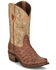 Image #1 - Nocona Women's Hierra Ostrich Print Western Boots - Square Toe, Tan, hi-res