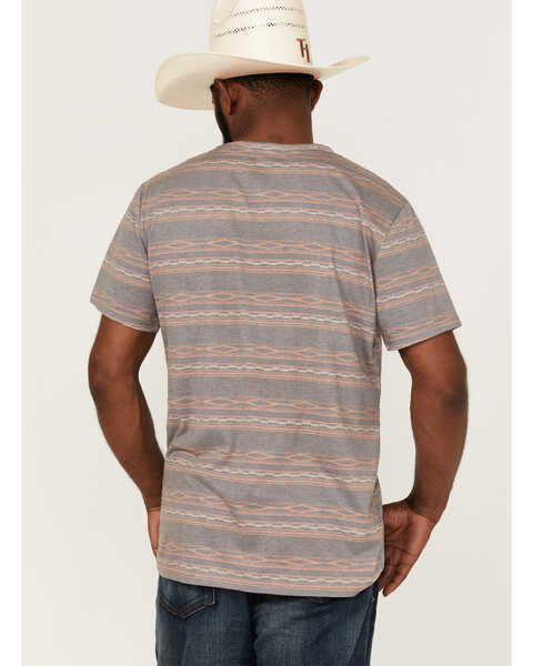 Image #4 - Rock & Roll Denim Men's Striped Short Sleeve Pocket T-Shirt, Charcoal, hi-res