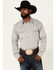 Image #1 - Blue Ranchwear Men's Twill Long Sleeve Snap Western Workshirt, Light Grey, hi-res
