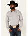 Image #1 - Blue Ranchwear Men's Twill Long Sleeve Snap Western Workshirt , Light Grey, hi-res