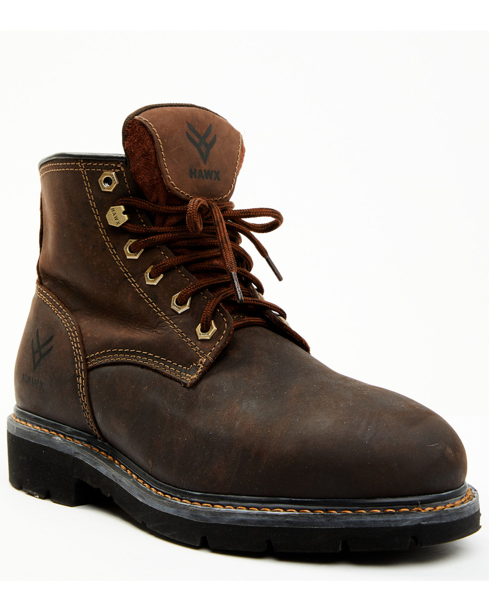 Product Name Hawx Men s Oily Crazy Horse Lace Up 6 Work Boot Composite Toe