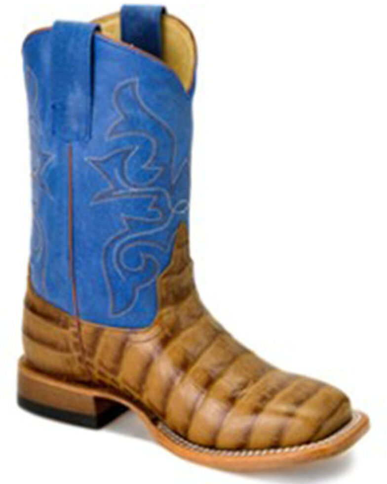 HorsePower Boys' Royal Sinsation Western Boots - Wide Square Toe, Tan, hi-res
