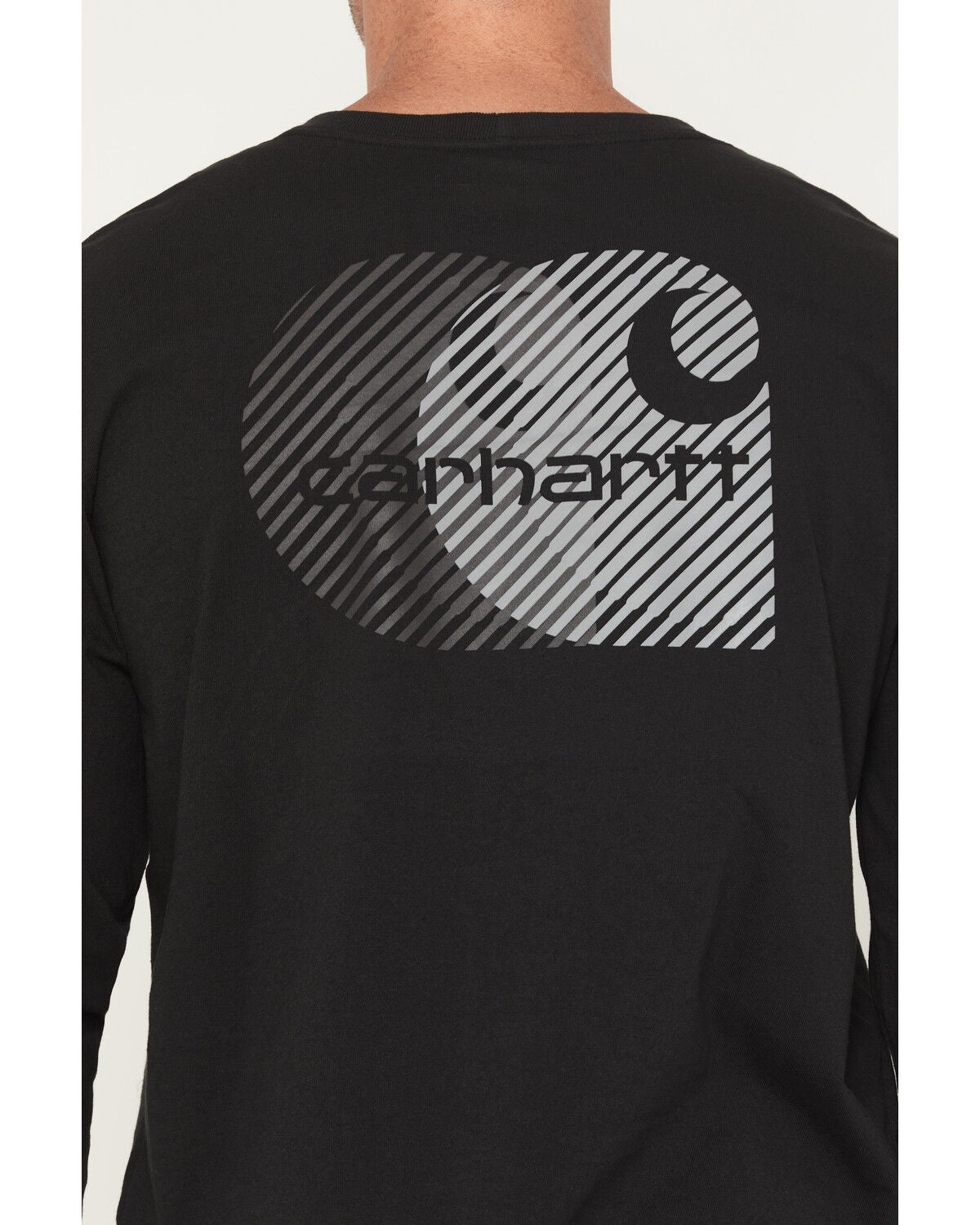 Image #4 - Carhartt Men's Relaxed Fit Heavyweight Long Sleeve Pocket Graphic Work Shirt, Black, hi-res