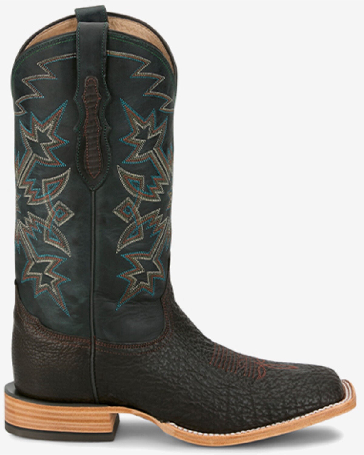 Image #2 - Tony Lama Men's Armando Exotic Shark Western Boots - Broad Square Toe, Chocolate, hi-res