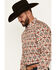 Image #2 - Rodeo Clothing Men's Southwestern Print Long Sleeve Snap Western Shirt, Tan, hi-res