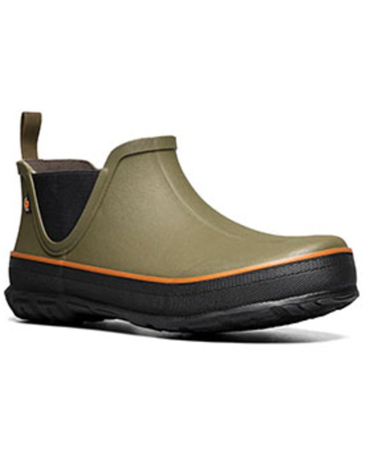Bogs Men's Digger Slip-On Waterproof Rubber Boots - Round Toe, Olive, hi-res