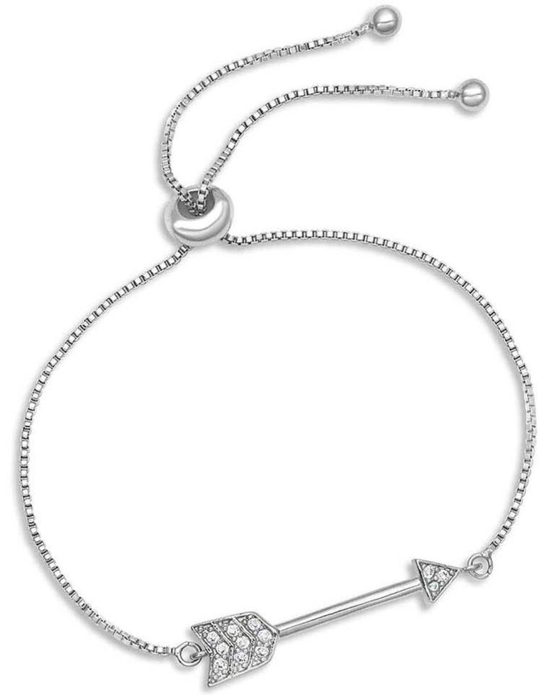 Montana Silversmiths Women's Arrow Bar Bracelet, Silver, hi-res