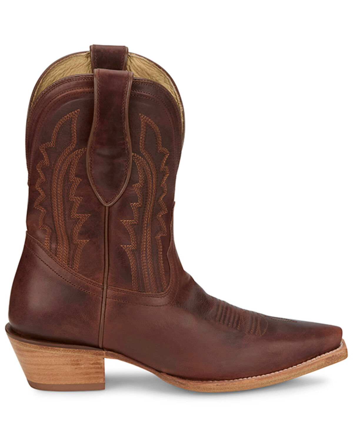 Image #2 - Tony Lama Women's Areli Western Booties - Snip Toe, Cognac, hi-res