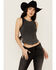 Image #1 - Idyllwind Women's Ribbed Studded Tank, Black, hi-res