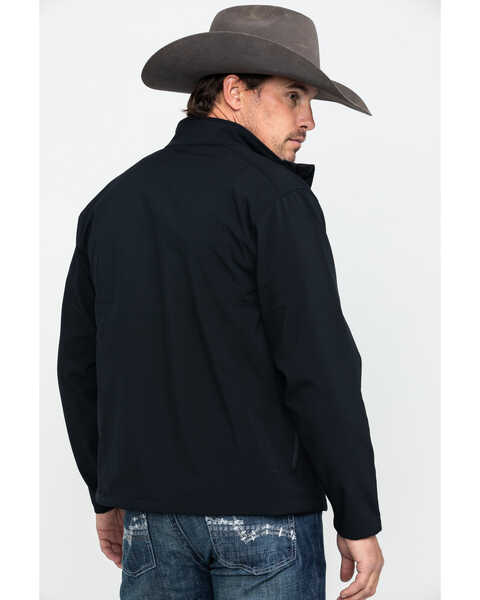 Justin Men's Black Laminated Softshell Bonded Jacket , Black, hi-res
