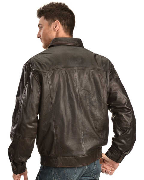 Image #3 - Scully Premium Lambskin Jacket - Tall, Chocolate, hi-res