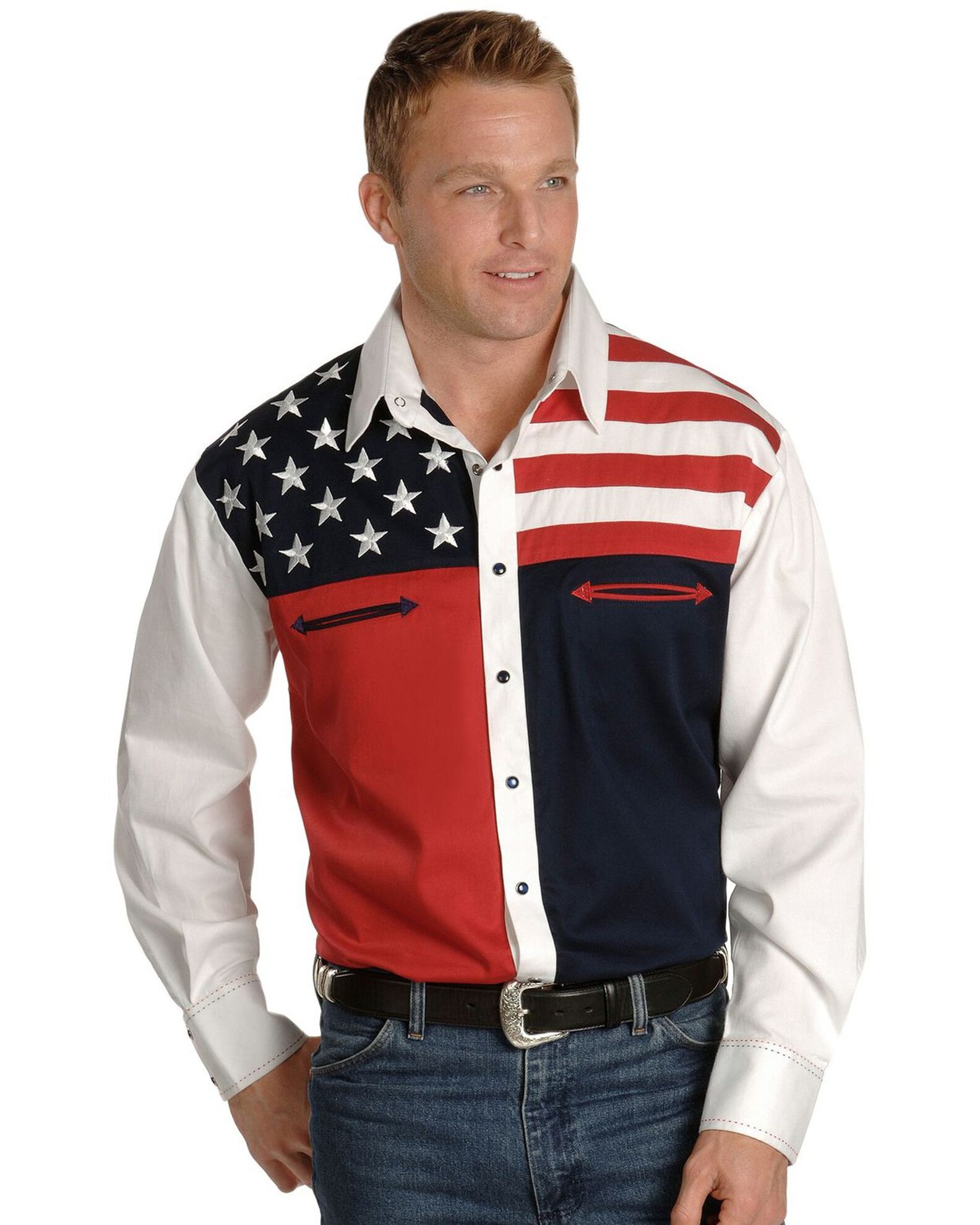 American flag on sale western shirt