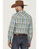 Image #4 - Resistol Men's Hampton Plaid Print Long Sleeve Button Down Western Shirt , Light Green, hi-res